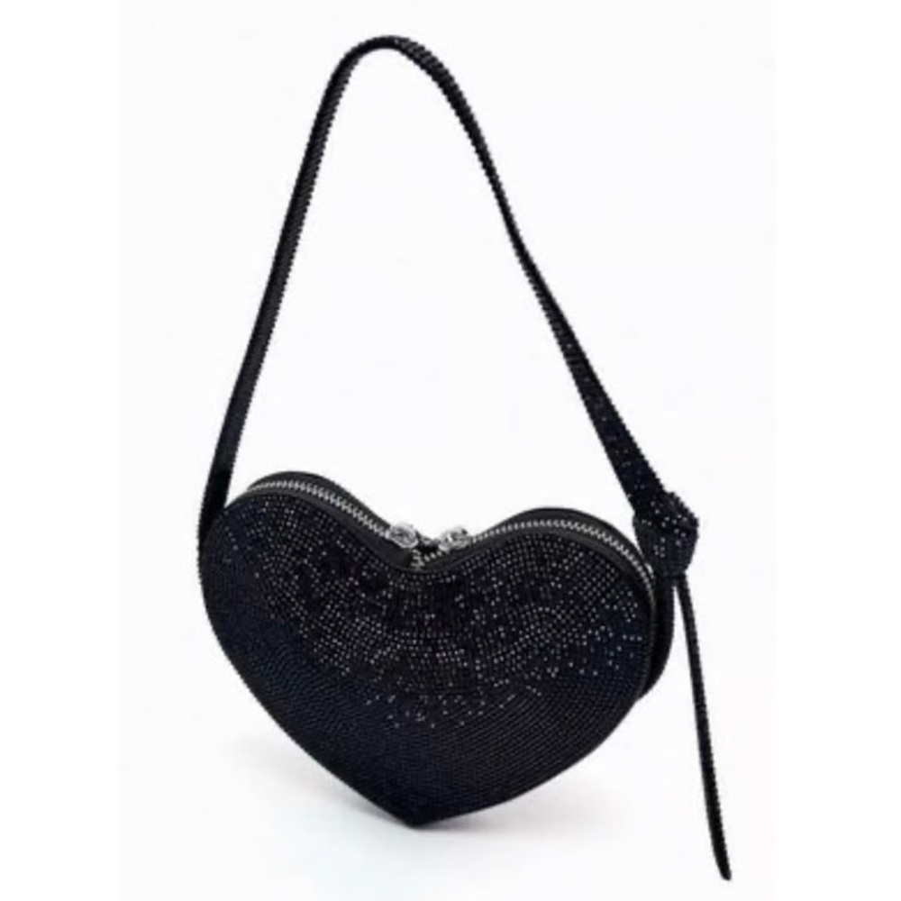 Zara Rhinestone Heart Purse